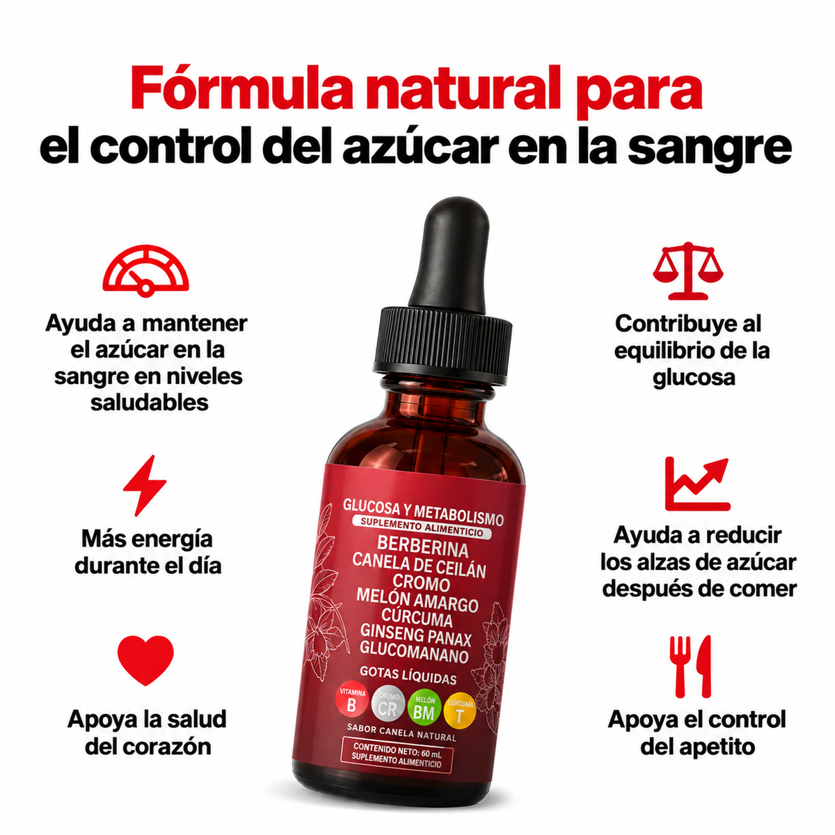 Gotas complejo de azúcar en sangre | Regula los niveles de glucosa